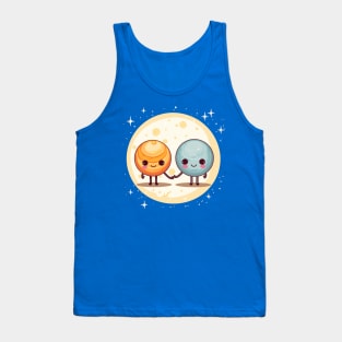 Sun and Moon Holding Hands Tank Top